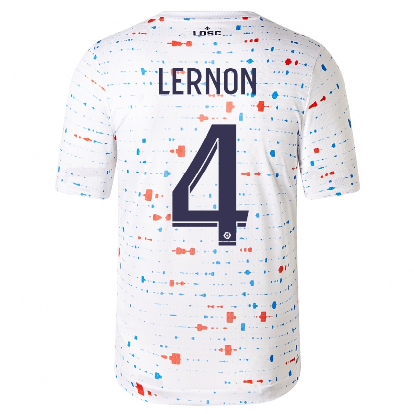 Kandiny Donna Maglia Jessica Lernon #4 Bianco Kit Gara Away 2023/24 Maglietta