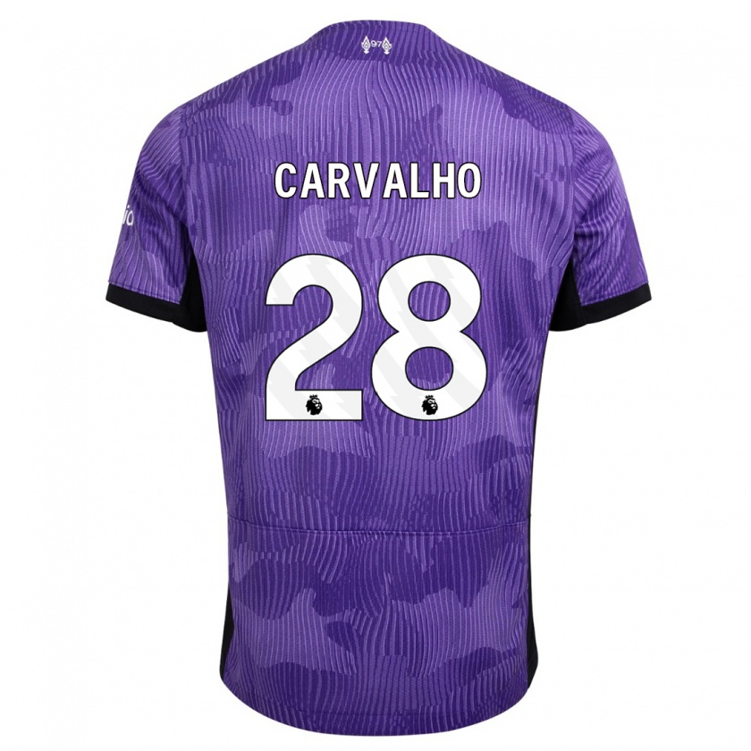 Kandiny Dames Fabio Carvalho #28 Paars Thuisshirt Derde Tenue 2023/24 T-Shirt