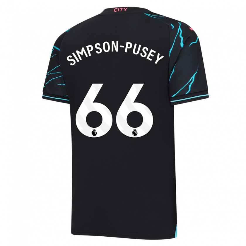 Kandiny Mujer Camiseta Jahmai Simpson-Pusey #66 Azul Oscuro Equipación Tercera 2023/24 La Camisa