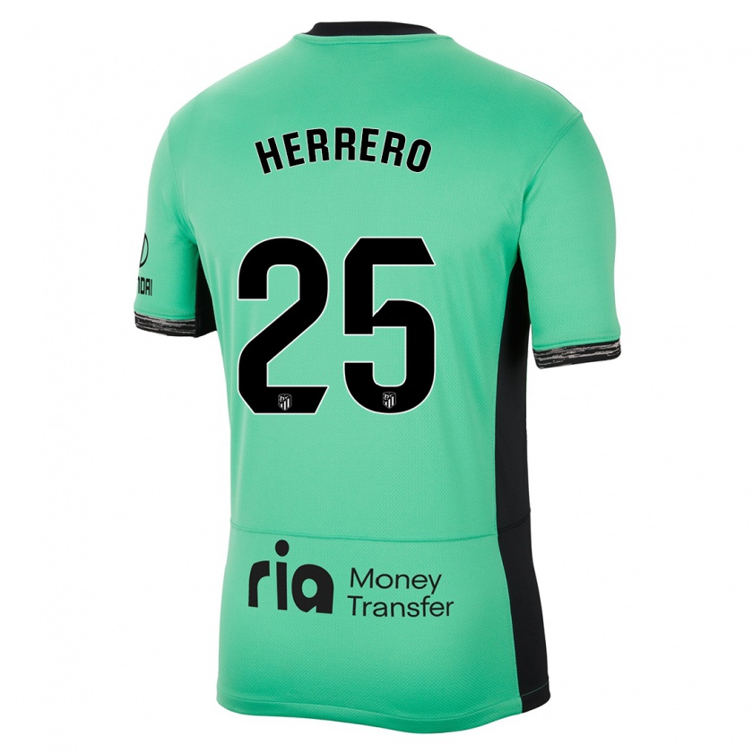 Kandiny Donna Maglia Alex Herrero #25 Verde Primavera Kit Gara Third 2023/24 Maglietta