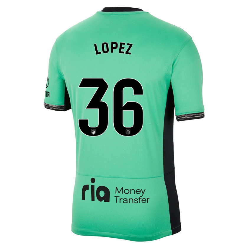 Kandiny Donna Maglia David Lopez #36 Verde Primavera Kit Gara Third 2023/24 Maglietta