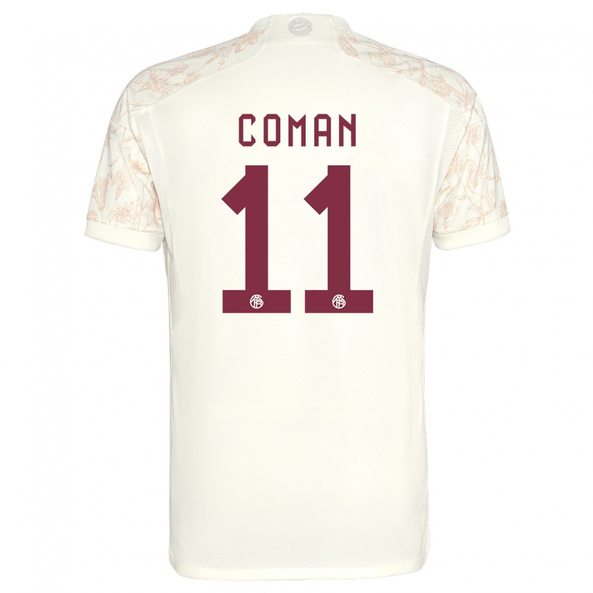 Kandiny Damen Kingsley Coman #11 Cremefarben Ausweichtrikot Trikot 2023/24 T-Shirt Österreich