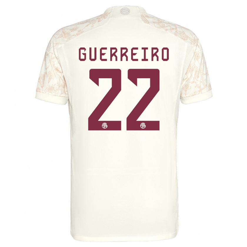 Kandiny Dames Raphaël Guerreiro #22 Gebroken Wit Thuisshirt Derde Tenue 2023/24 T-Shirt België