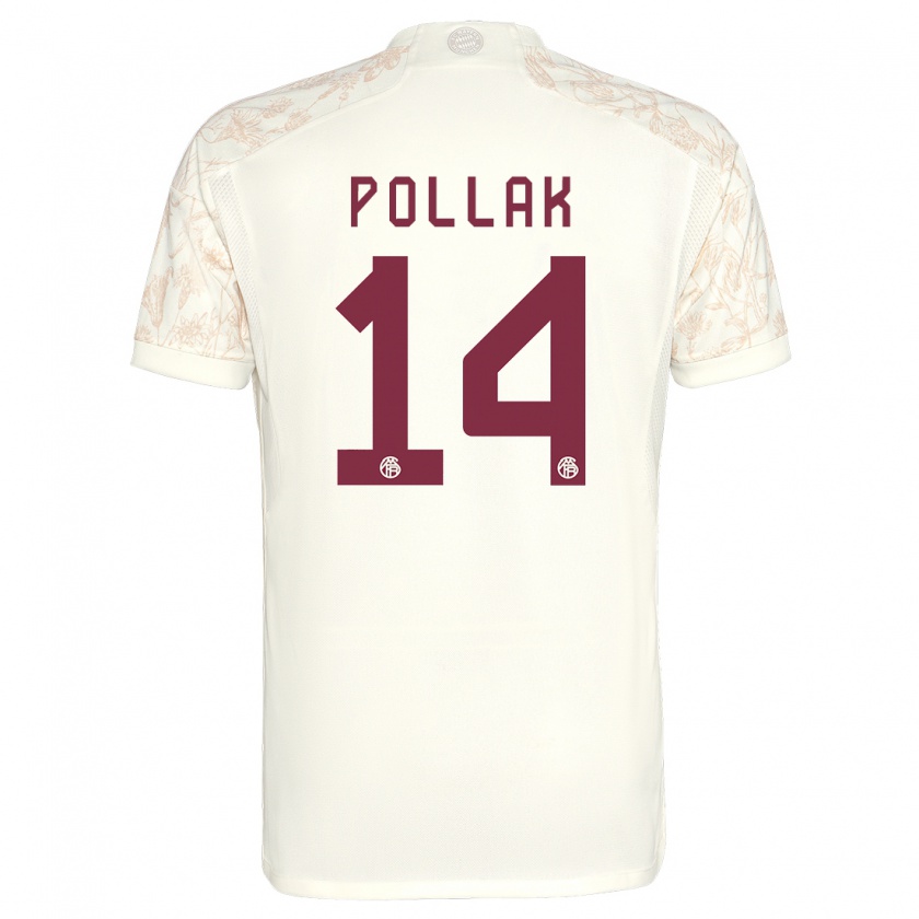 Kandiny Mujer Camiseta Florian Pollak #14 Blanquecino Equipación Tercera 2023/24 La Camisa