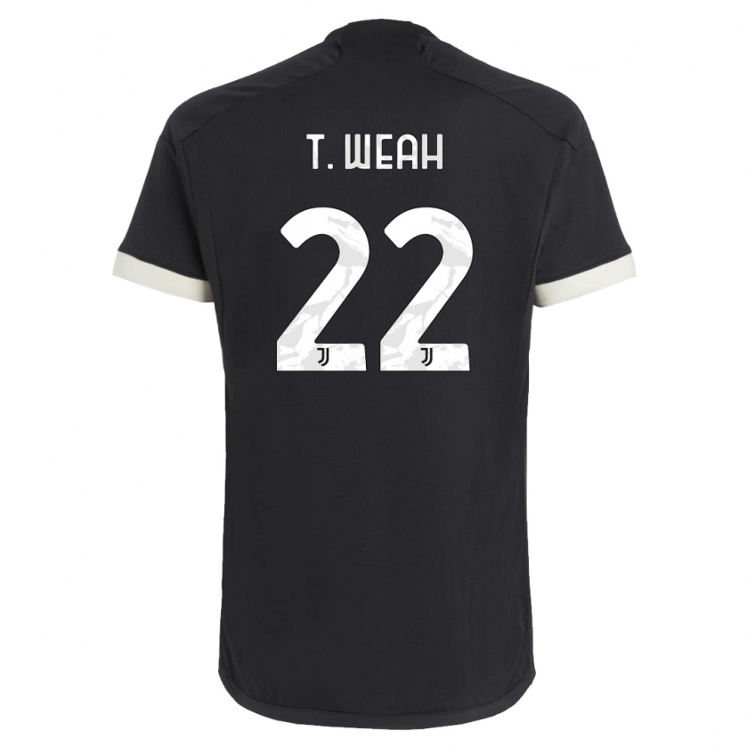 Kandiny Dames Timothy Weah #22 Zwart Thuisshirt Derde Tenue 2023/24 T-Shirt België