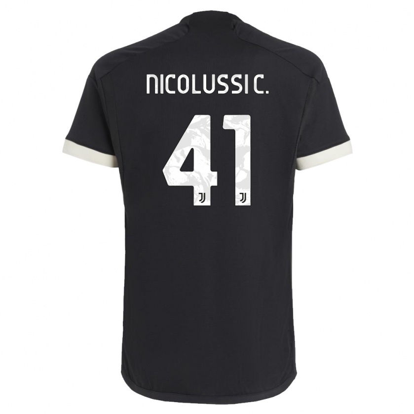 Kandiny Damen Hans Nicolussi Caviglia #41 Schwarz Ausweichtrikot Trikot 2023/24 T-Shirt Österreich