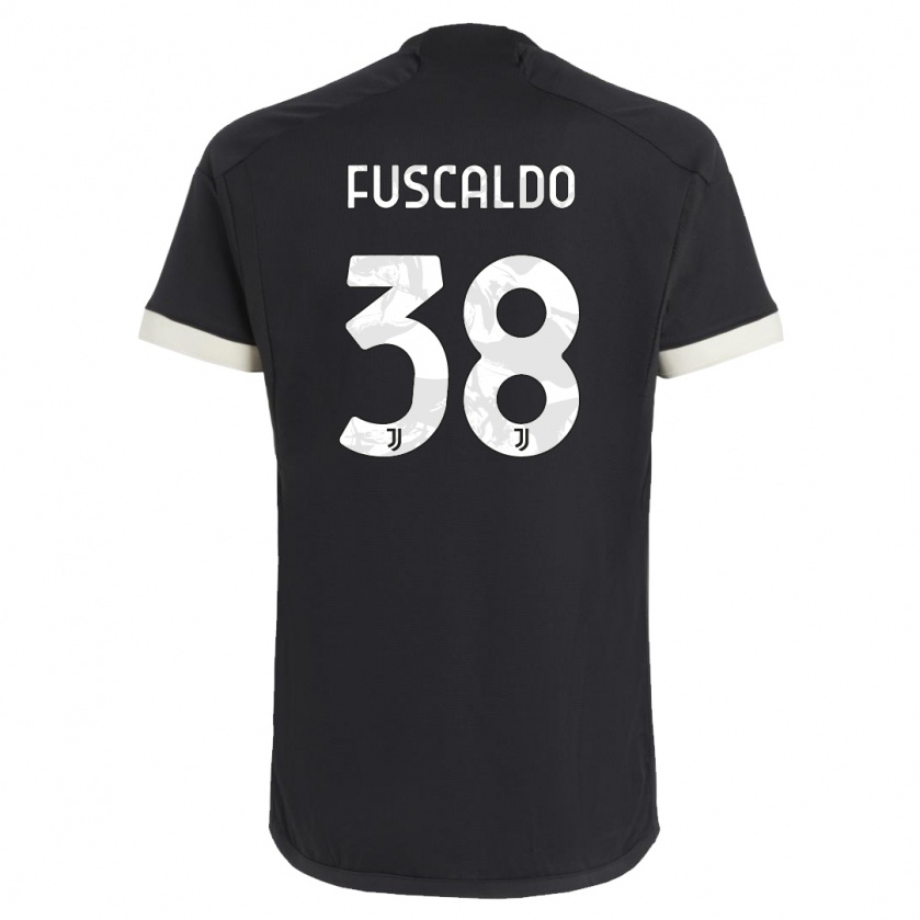 Kandiny Donna Maglia Matteo Fuscaldo #38 Nero Kit Gara Third 2023/24 Maglietta