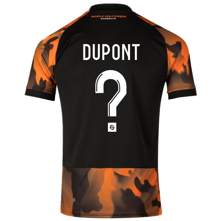 Kandiny Damen Hugo Dupont #0 Schwarzorange Ausweichtrikot Trikot 2023/24 T-Shirt Österreich