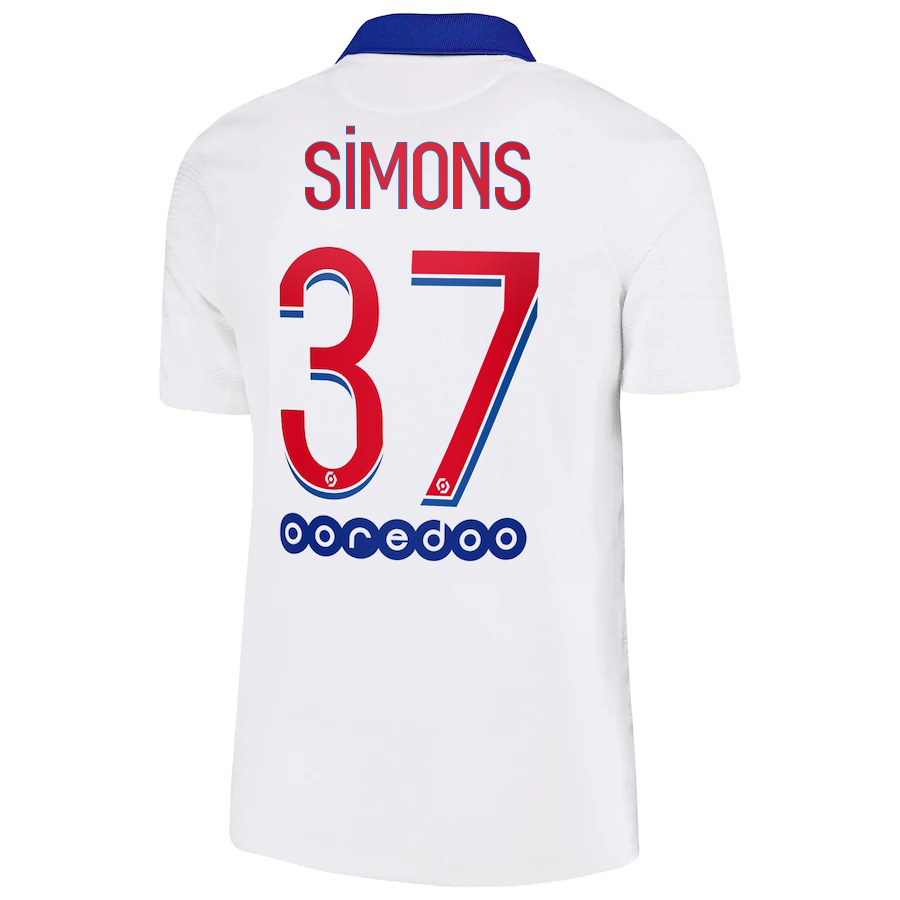 Kinderen Voetbal Xavi Simons #37 Uitshirt Uittenue Wit Voetbalshirt