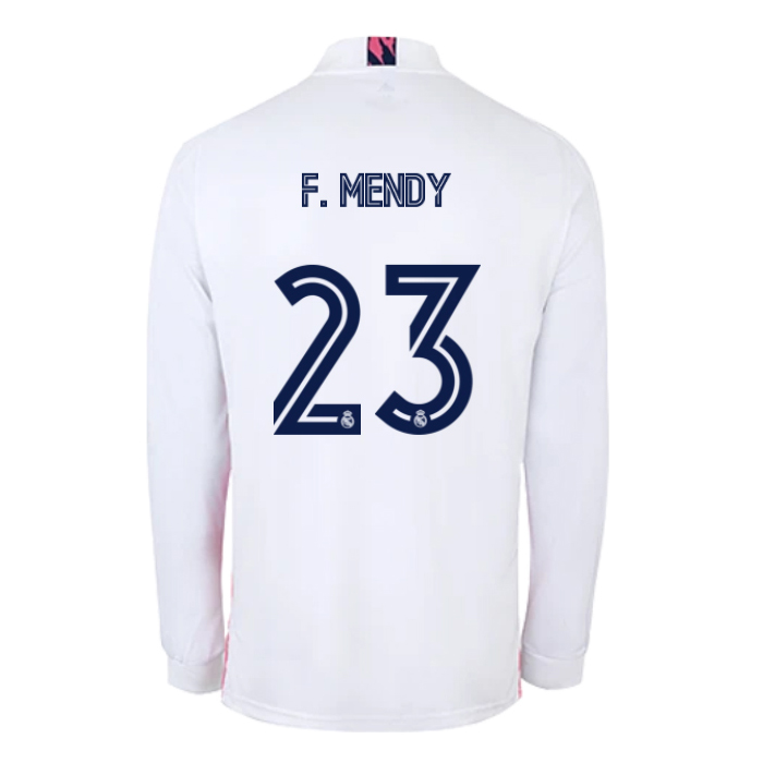 Bambino Calcio Ferland Mendy #23 Kit Gara Home Bianco Maglia 2020/21 Camicia