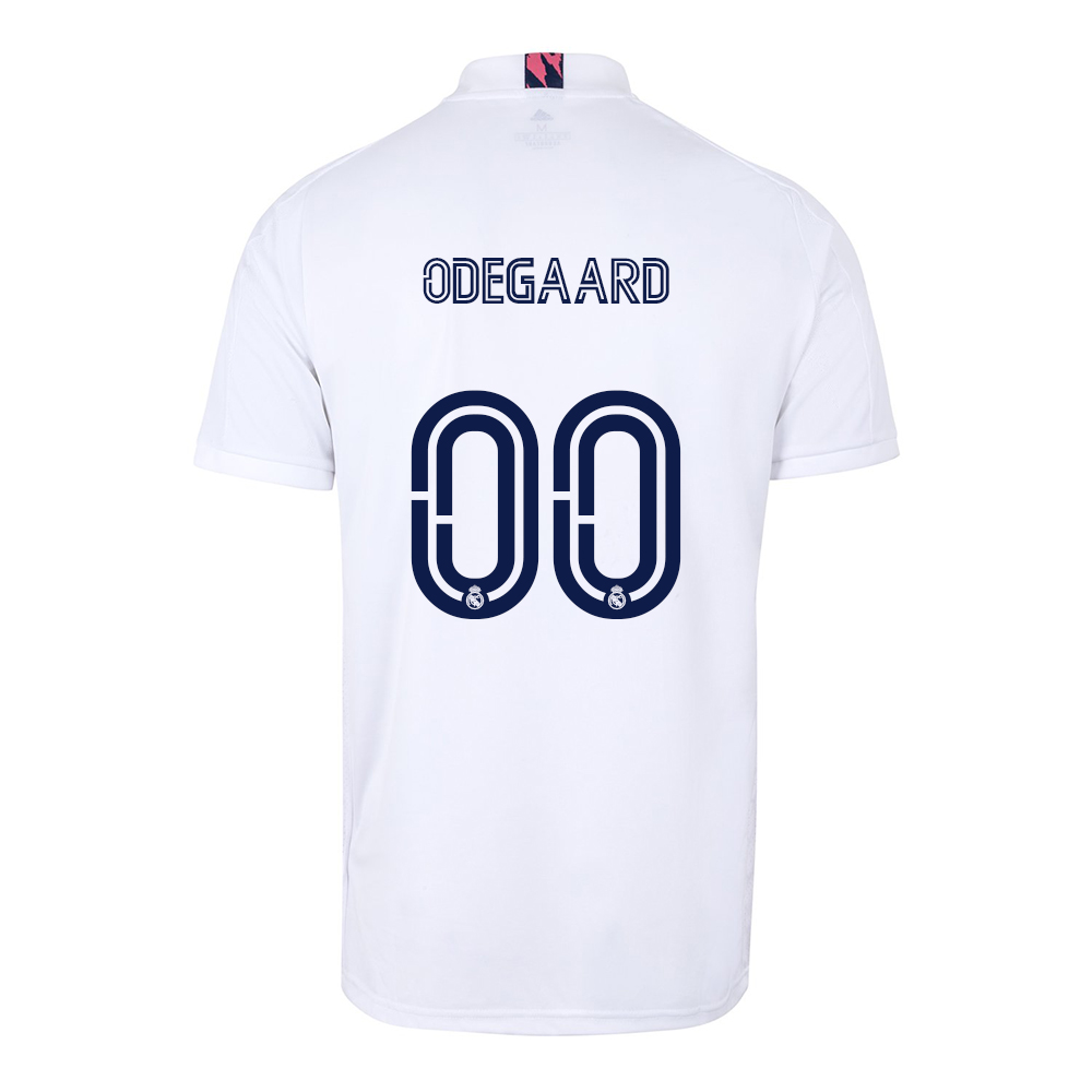 Heren Voetbal Martin Odegaard #0 Thuisshirt Thuistenue Wit Voetbalshirt 2020/21 Shirt