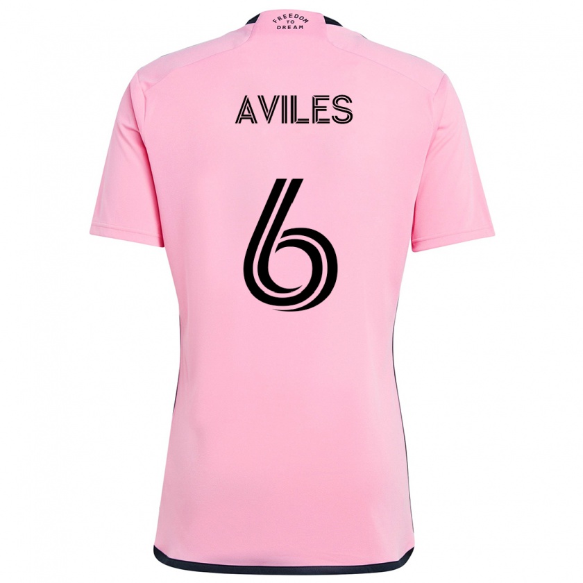 Kandiny Kinderen Tomás Avilés #6 Roze Thuisshirt Thuistenue 2024/25 T-Shirt België