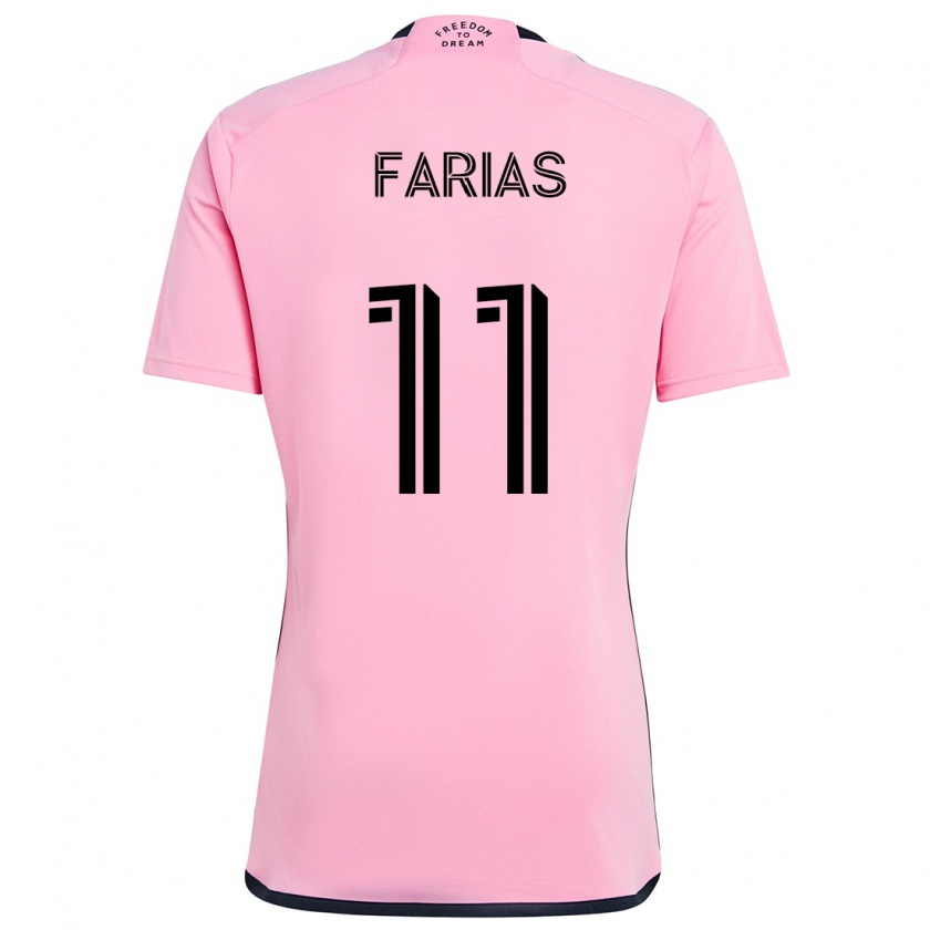 Kandiny Kinder Facundo Farías #11 Rosa Heimtrikot Trikot 2024/25 T-Shirt Österreich