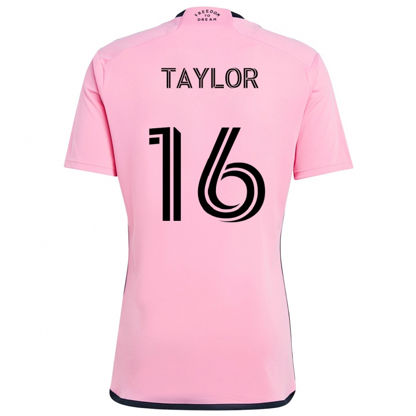 Kandiny Bambino Maglia Robert Taylor #16 Rosa Kit Gara Home 2024/25 Maglietta