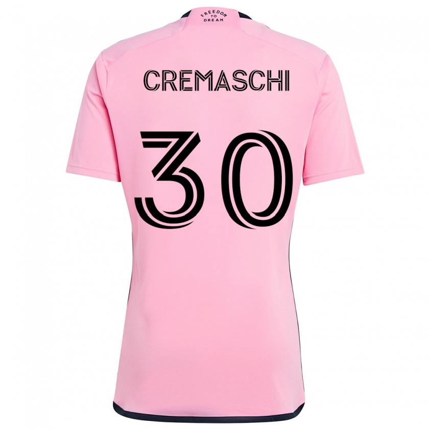 Kandiny Kinderen Benja Cremaschi #30 Roze Thuisshirt Thuistenue 2024/25 T-Shirt België