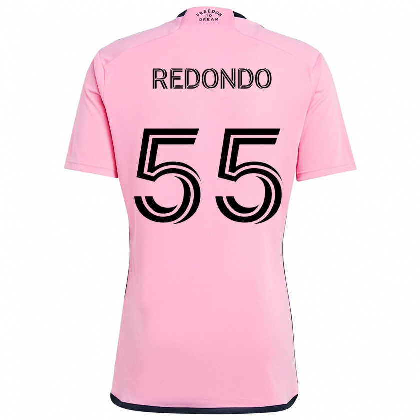 Kandiny Niño Camiseta Federico Redondo #55 Rosa 1ª Equipación 2024/25 La Camisa