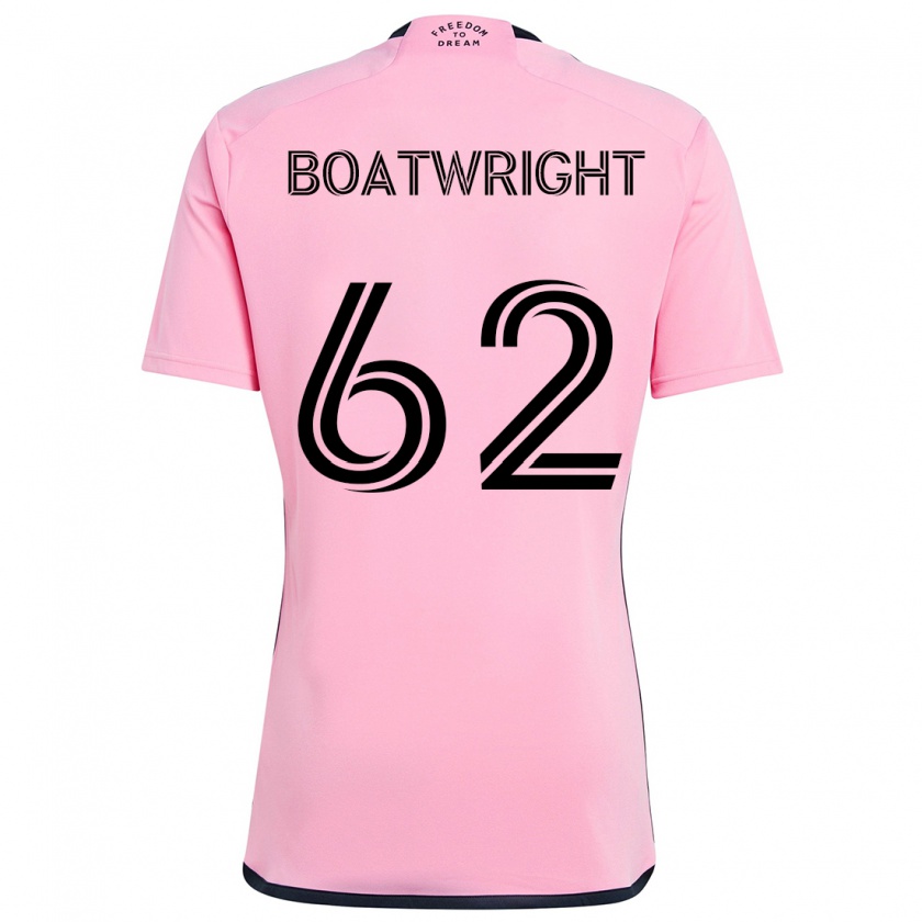 Kandiny Kinderen Israel Boatwright #62 Roze Thuisshirt Thuistenue 2024/25 T-Shirt