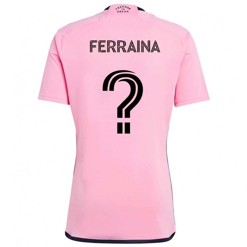 Kandiny Niño Camiseta Giovanni Ferraina #0 Rosa 1ª Equipación 2024/25 La Camisa