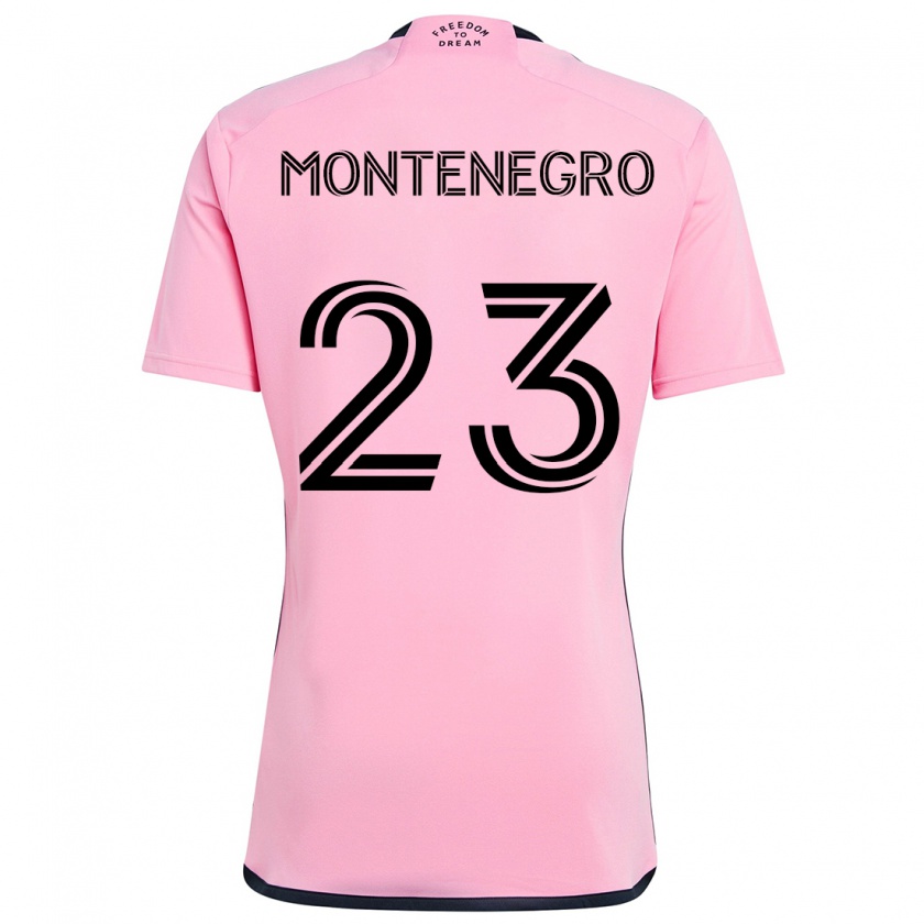 Kandiny Niño Camiseta Ricardo Montenegro #23 Rosa 1ª Equipación 2024/25 La Camisa