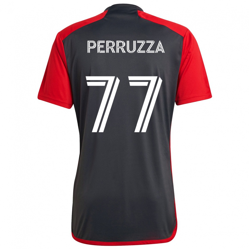 KandinyキッズJordan Perruzza#77グレインレッドホームシャツ2024/25ジャージーユニフォーム