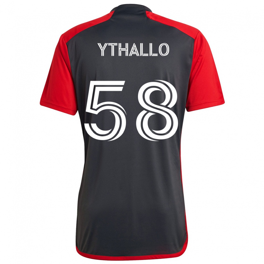 Kandiny Kinder Ythallo #58 Grau Rot Heimtrikot Trikot 2024/25 T-Shirt Österreich