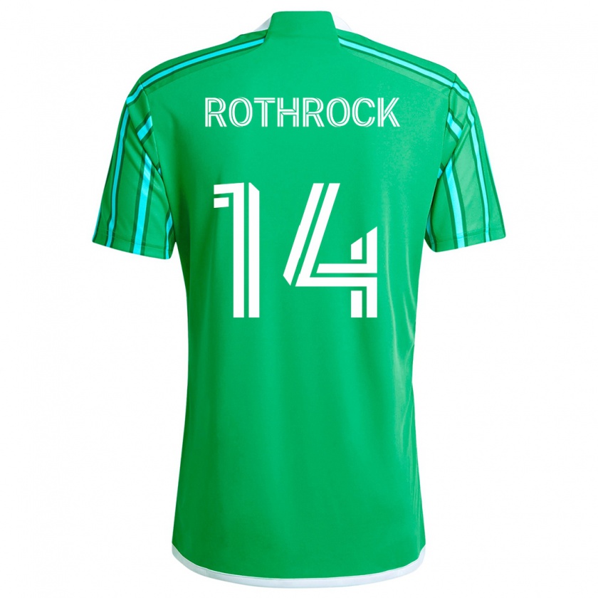 Kandiny Niño Camiseta Paul Rothrock #14 Verde Blanco 1ª Equipación 2024/25 La Camisa