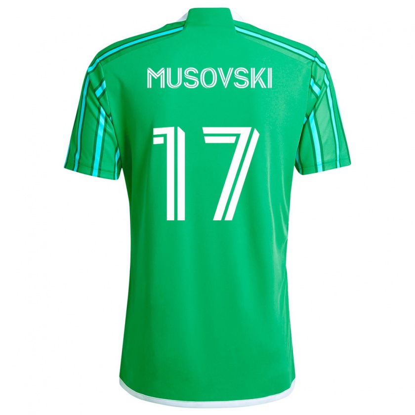 Kandiny Kinderen Danny Musovski #17 Groen Wit Thuisshirt Thuistenue 2024/25 T-Shirt België