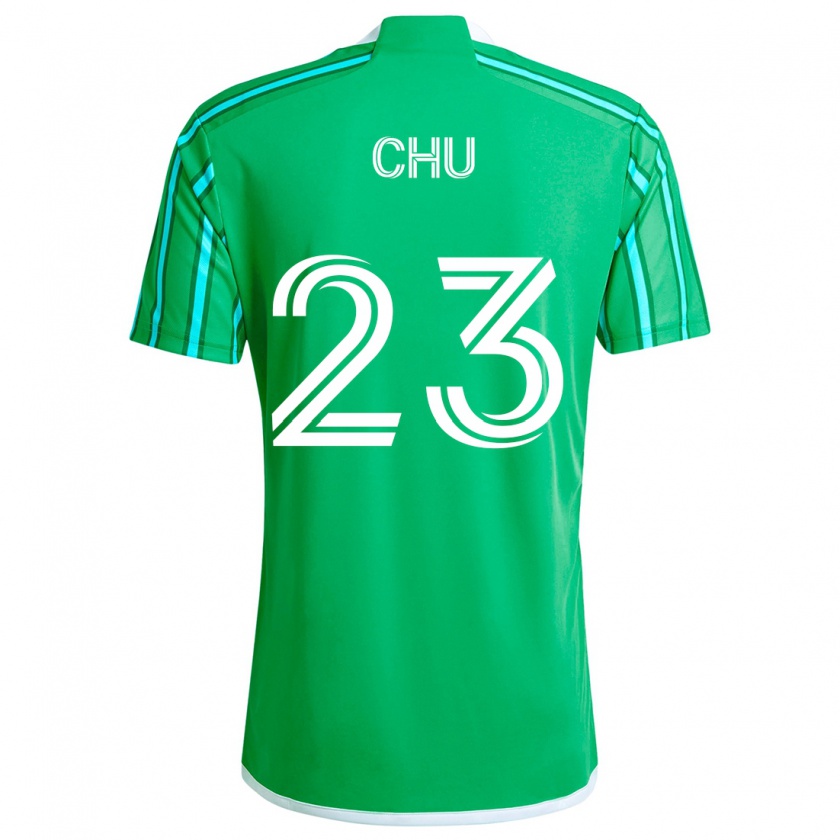 Kandiny Kinderen Léo Chú #23 Groen Wit Thuisshirt Thuistenue 2024/25 T-Shirt België