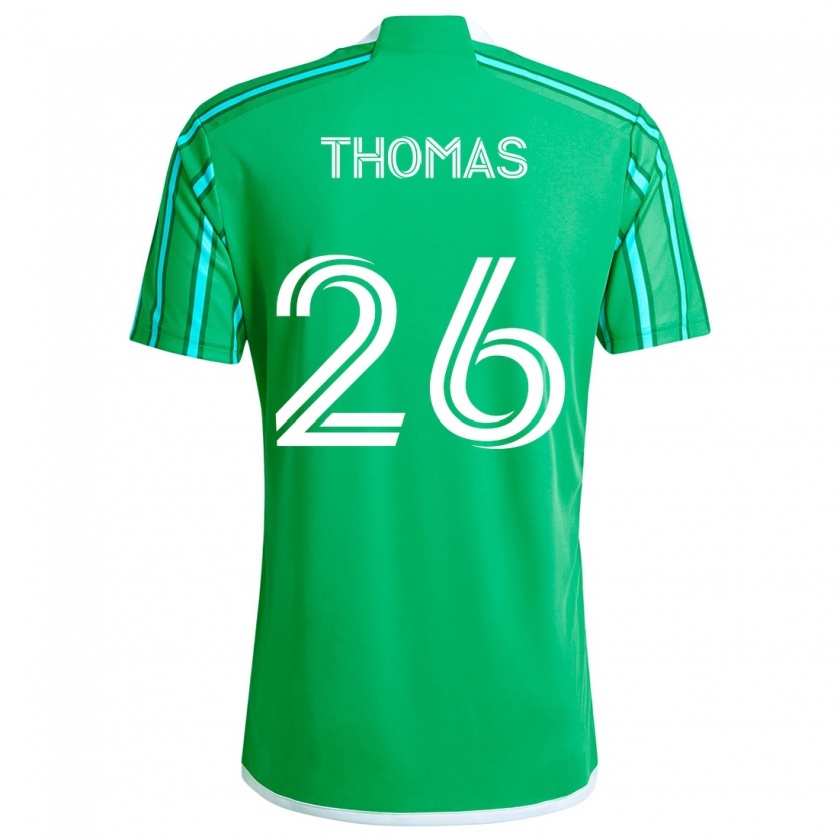 Kandiny Niño Camiseta Andrew Thomas #26 Verde Blanco 1ª Equipación 2024/25 La Camisa