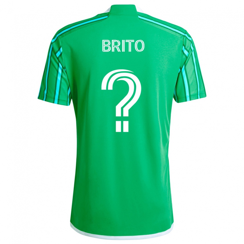 Kandiny Niño Camiseta Kelvin-Luis Brito #0 Verde Blanco 1ª Equipación 2024/25 La Camisa