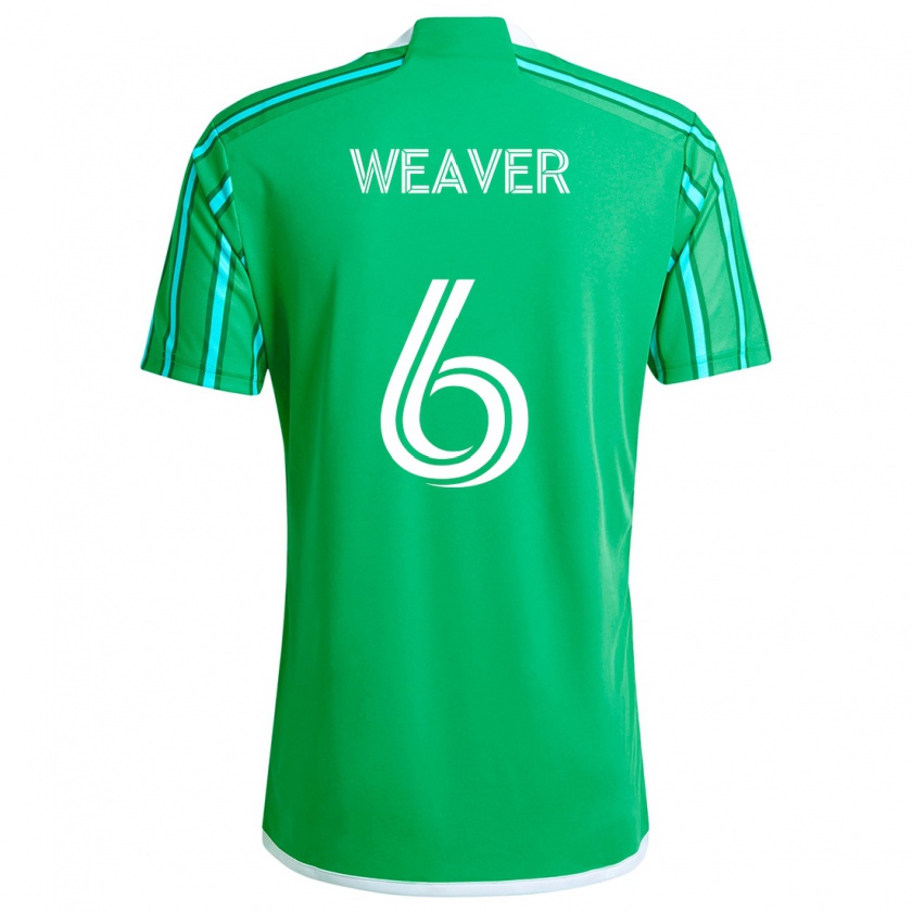 Kandiny Niño Camiseta Morgan Weaver #6 Verde Blanco 1ª Equipación 2024/25 La Camisa