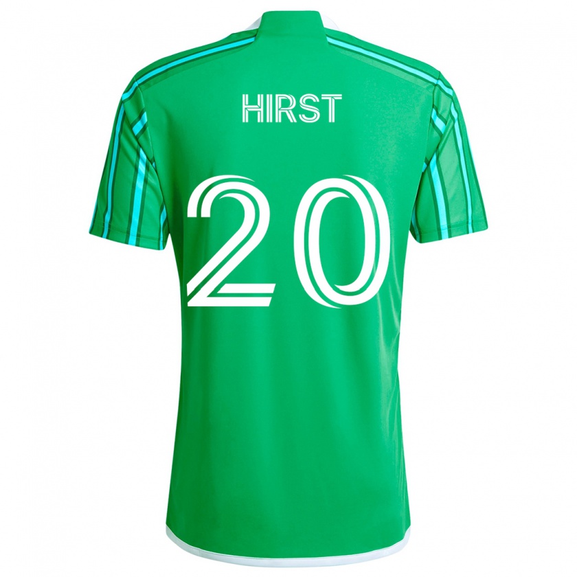 Kandiny Niño Camiseta Sophie Hirst #20 Verde Blanco 1ª Equipación 2024/25 La Camisa