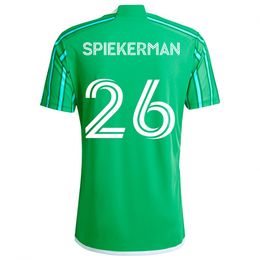 Kandiny Niño Camiseta Stephanie Spiekerman #26 Verde Blanco 1ª Equipación 2024/25 La Camisa