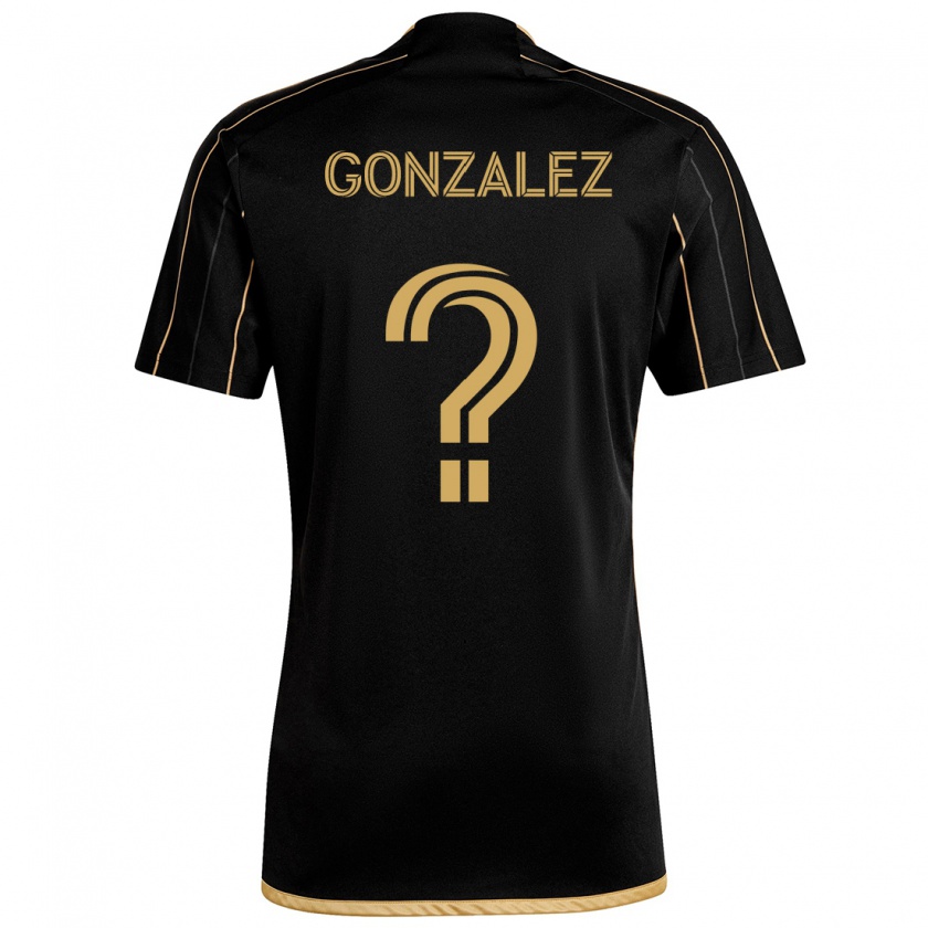 Kandiny Niño Camiseta Mario González #0 Oro Negro 1ª Equipación 2024/25 La Camisa México