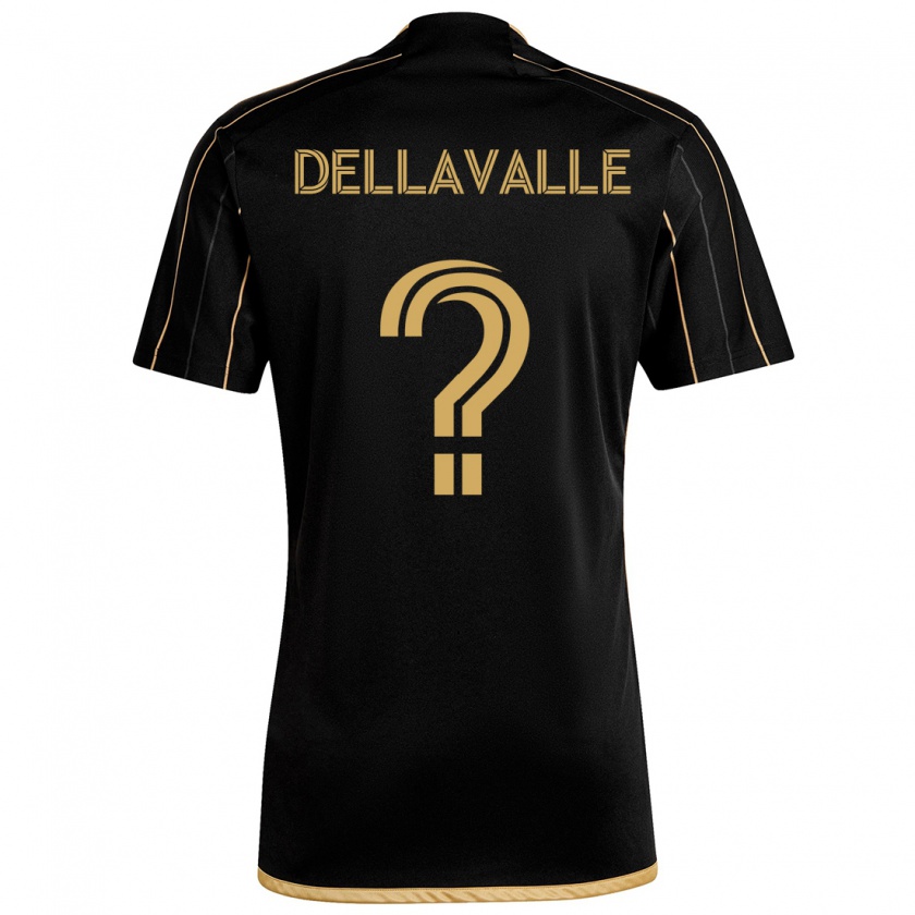 Kandiny Kinderen Lorenzo Dellavalle #0 Zwart Goud Thuisshirt Thuistenue 2024/25 T-Shirt België