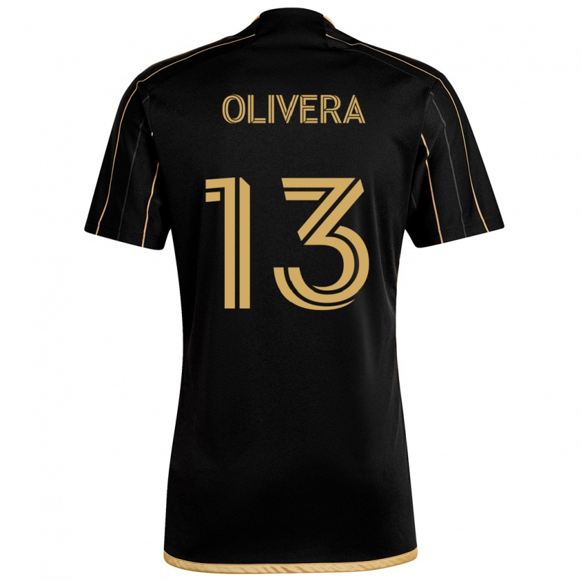 Kandiny Kinder Cristian Olivera #13 Schwarzes Gold Heimtrikot Trikot 2024/25 T-Shirt Österreich