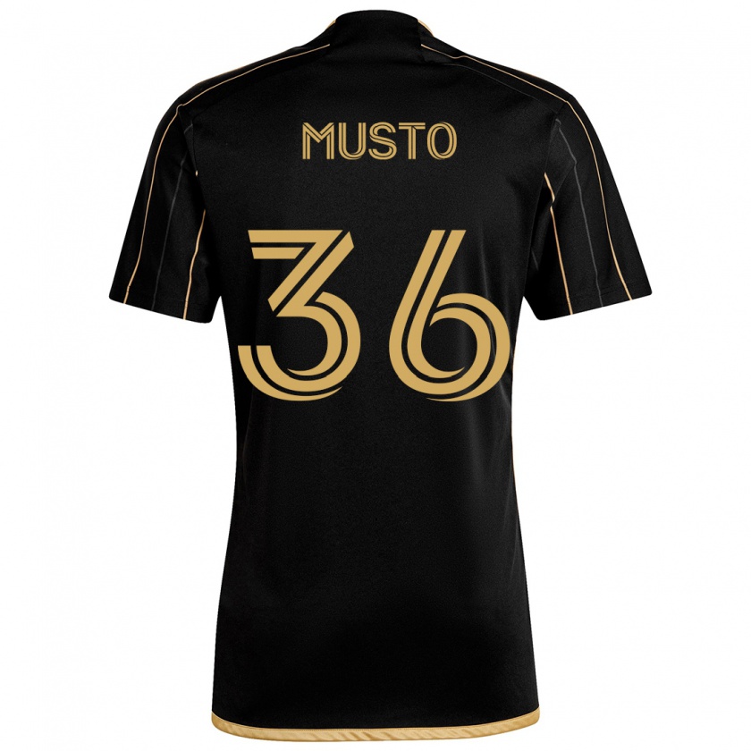 Kandiny Niño Camiseta Tommy Musto #36 Oro Negro 1ª Equipación 2024/25 La Camisa