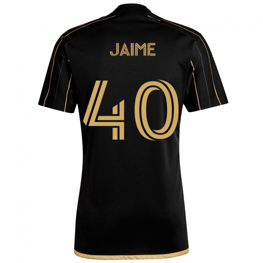 Kandiny Kinderen Christopher Jaime #40 Zwart Goud Thuisshirt Thuistenue 2024/25 T-Shirt