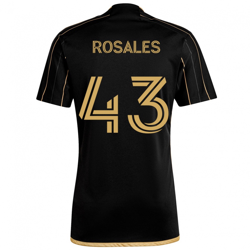 Kandiny Kinderen Diego Rosales #43 Zwart Goud Thuisshirt Thuistenue 2024/25 T-Shirt België