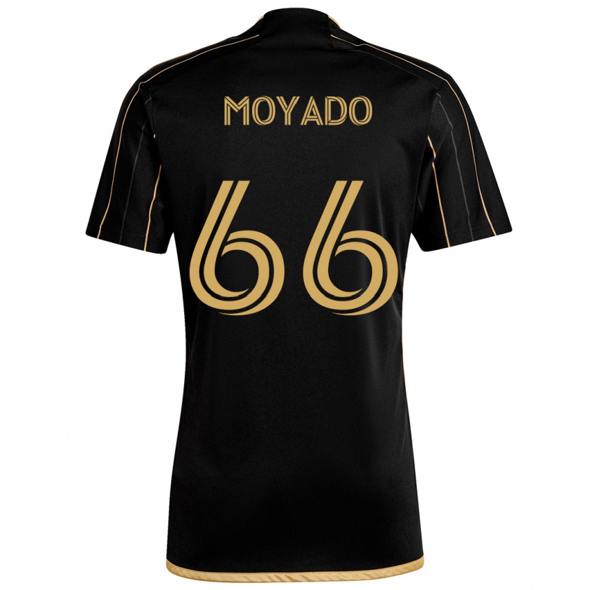 Kandiny Kinderen Bryan Moyado #66 Zwart Goud Thuisshirt Thuistenue 2024/25 T-Shirt België