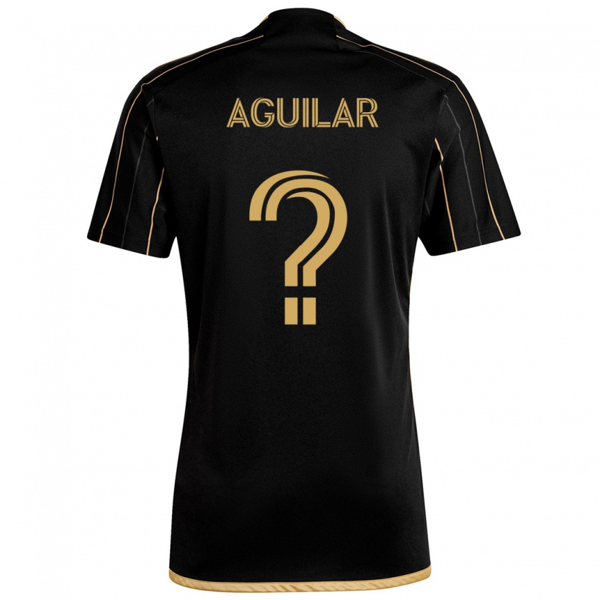 Kandiny Kinder Adrián Aguilar #0 Schwarzes Gold Heimtrikot Trikot 2024/25 T-Shirt Österreich