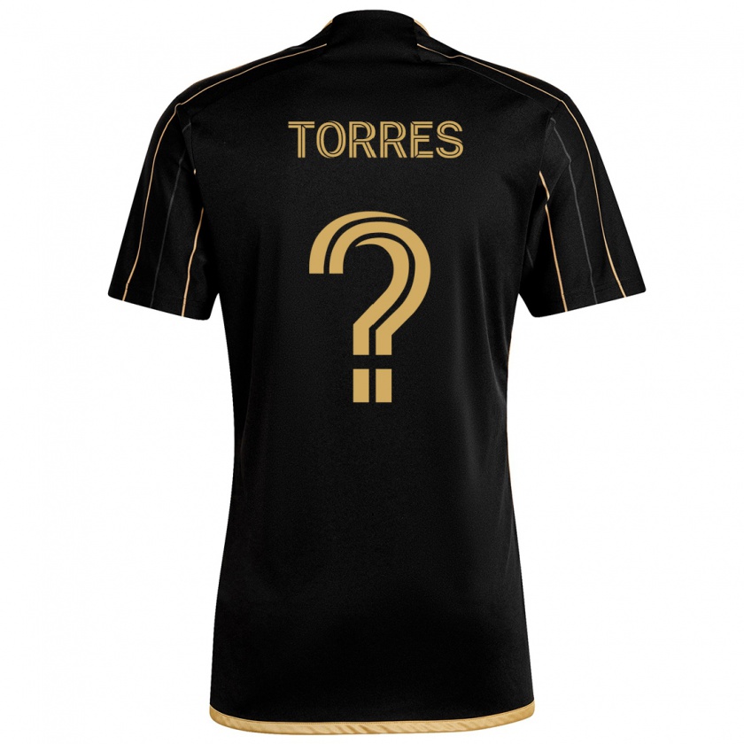 Kandiny Niño Camiseta Lisandro Torres #0 Oro Negro 1ª Equipación 2024/25 La Camisa