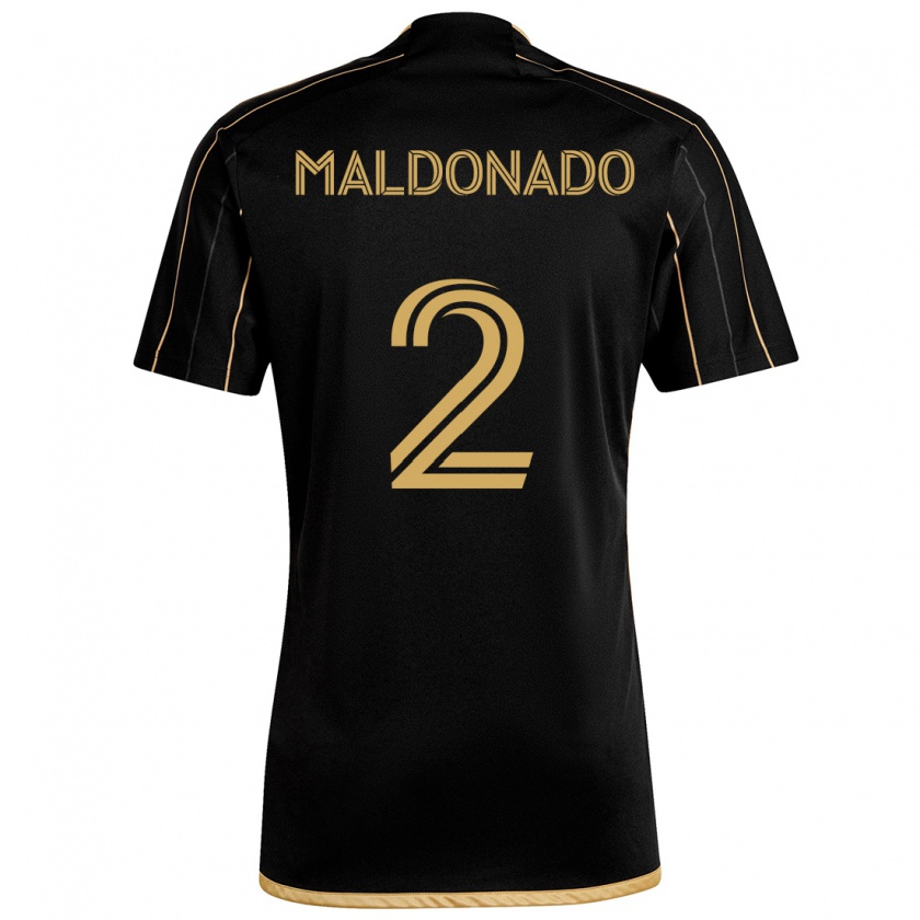 Kandiny Kinderen Denil Maldonado #2 Zwart Goud Thuisshirt Thuistenue 2024/25 T-Shirt