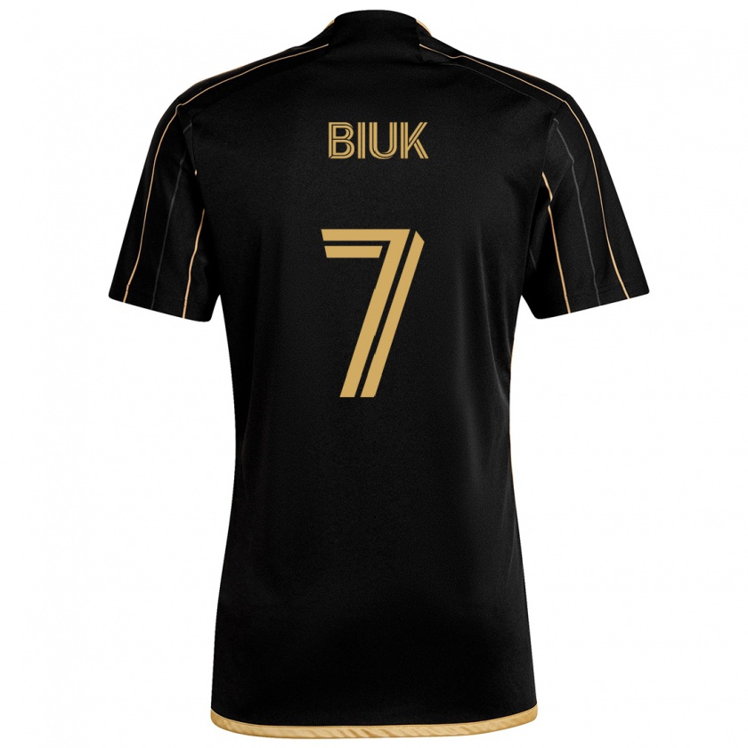 Kandiny Niño Camiseta Stipe Biuk #7 Oro Negro 1ª Equipación 2024/25 La Camisa México