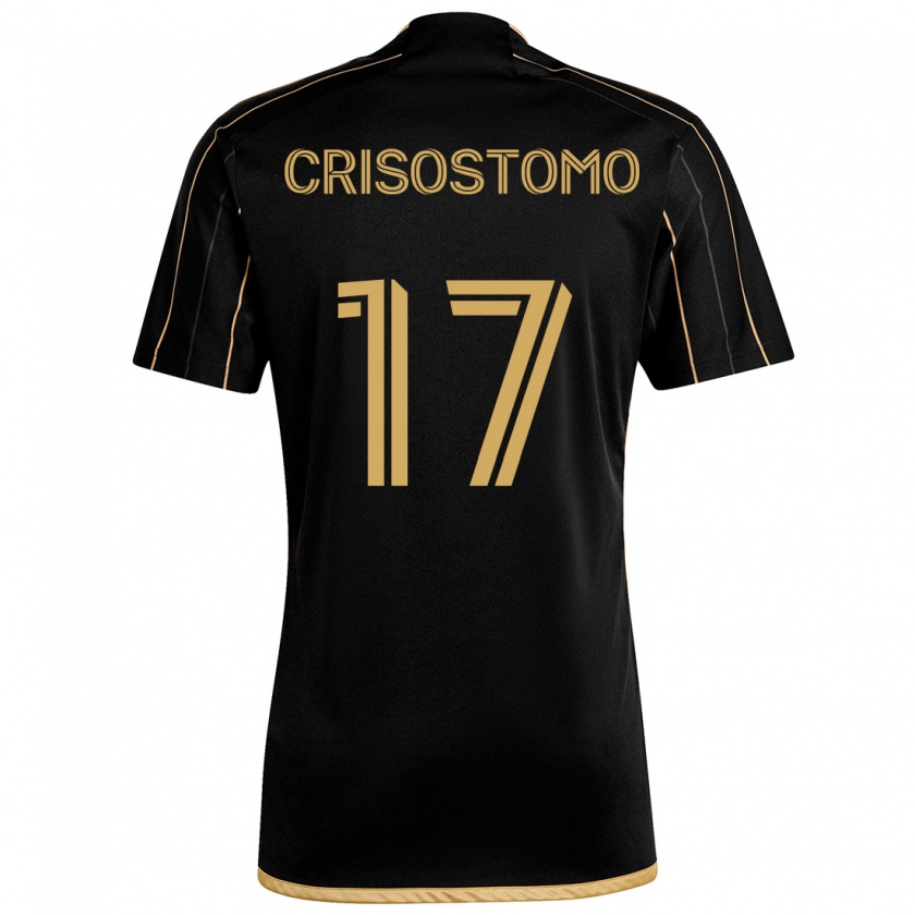 Kandiny Niño Camiseta Danny Crisostomo #17 Oro Negro 1ª Equipación 2024/25 La Camisa