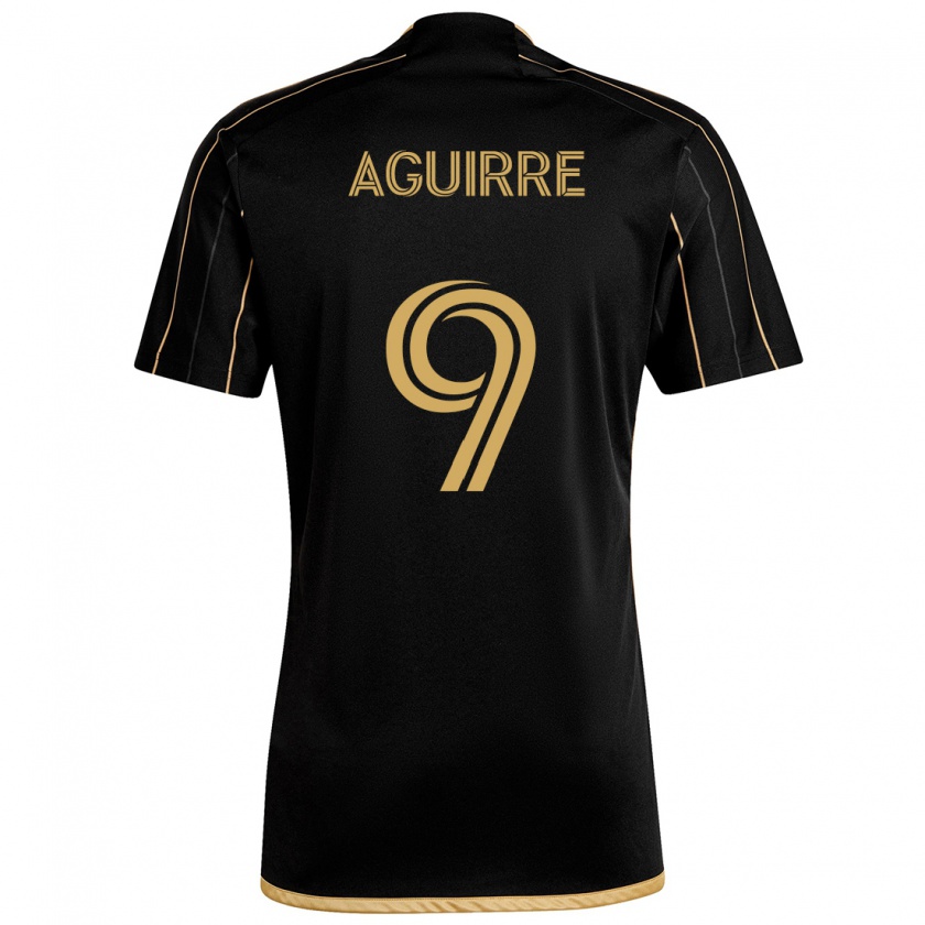 Kandiny Kinderen Dustin Aguirre #9 Zwart Goud Thuisshirt Thuistenue 2024/25 T-Shirt