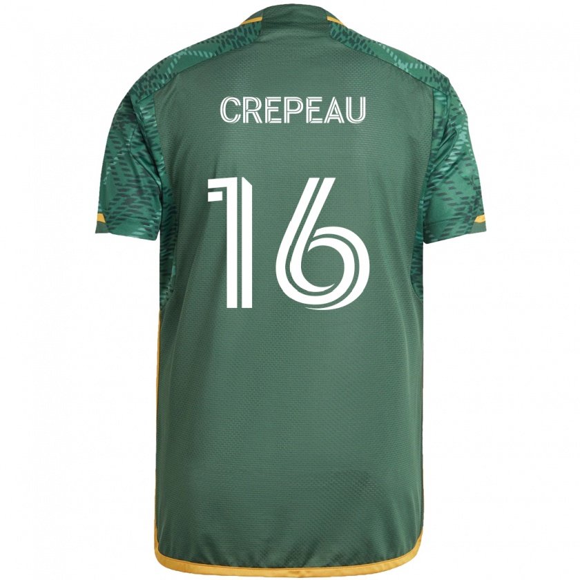 Kandiny Kinderen Maxime Crépeau #16 Groen Oranje Thuisshirt Thuistenue 2024/25 T-Shirt België