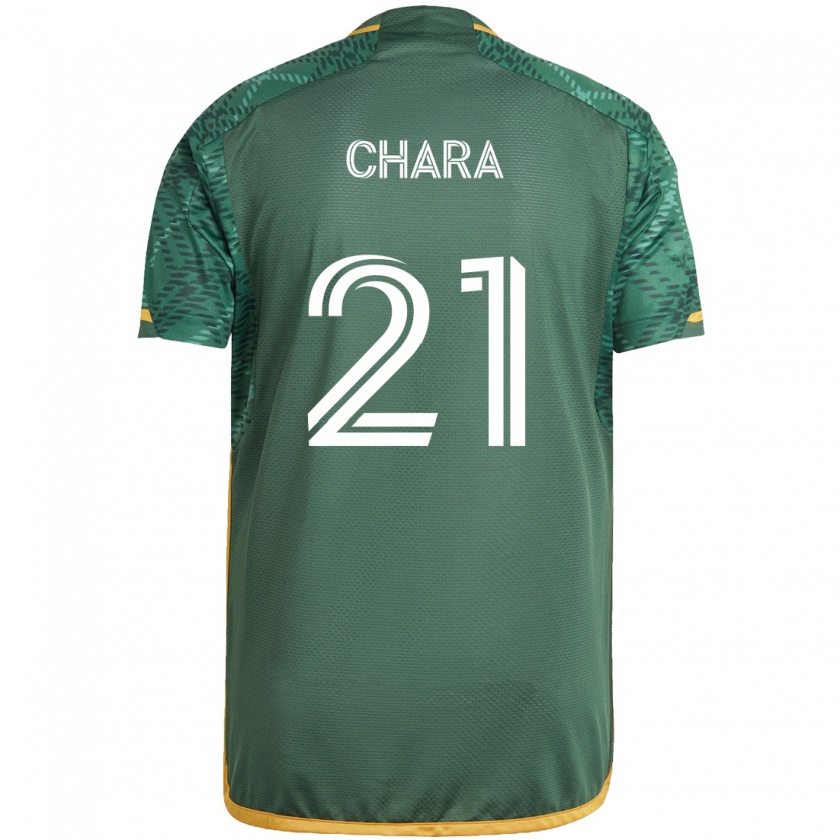 Kandiny Kinderen Diego Chará #21 Groen Oranje Thuisshirt Thuistenue 2024/25 T-Shirt België