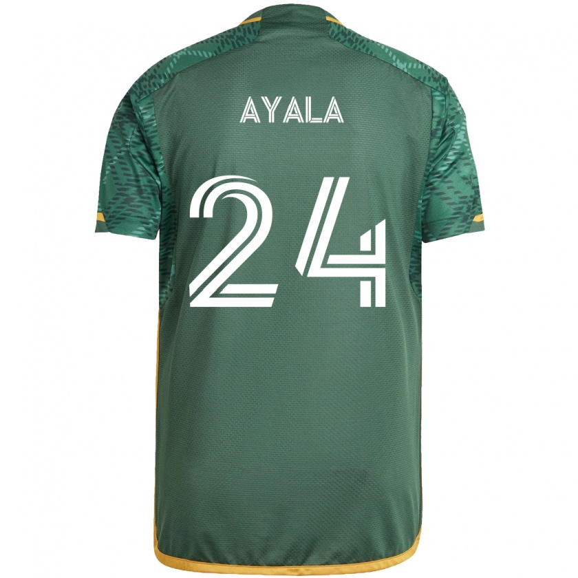 Kandiny Kinderen David Ayala #24 Groen Oranje Thuisshirt Thuistenue 2024/25 T-Shirt België