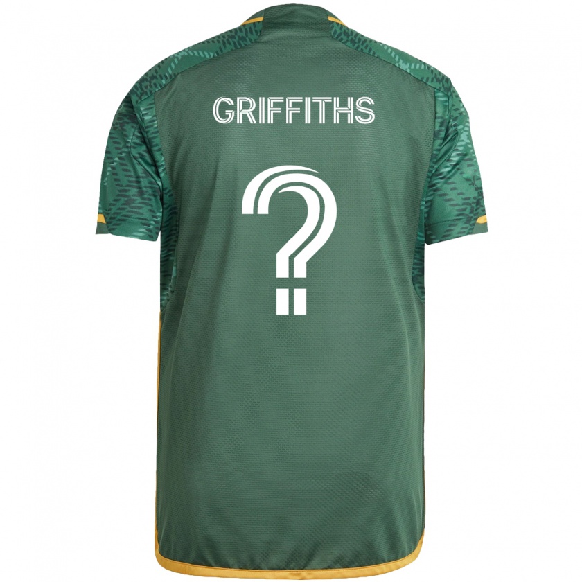 Kandiny Bambino Maglia Reo Griffiths #0 Verde Arancione Kit Gara Home 2024/25 Maglietta